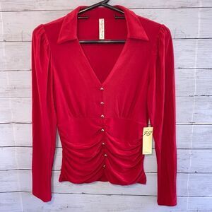 Womens PerSeption Concept Long Sleeved Blouse Shirt Top Size S